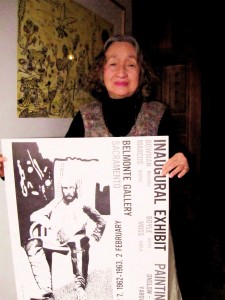 Masako Yniguez with the poster for the Belmonte's first show.